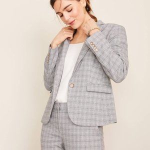 NEW Ann Taylor One Button Blazer in Plaid